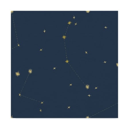 Sara Zieve Miller 'Night Sky Navy And Gold Pattern 05A' Canvas Art,24x24